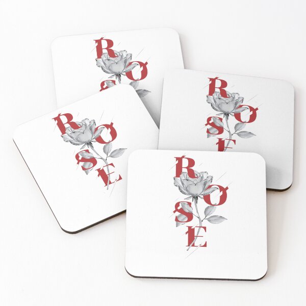 Item preview, Crimson Rose Typography – Modern Floral Elegance designed and sold by PrismPulseApp.