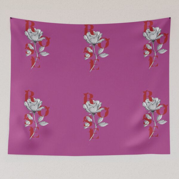 Item preview, Crimson Rose Typography – Modern Floral Elegance designed and sold by PrismPulseApp.
