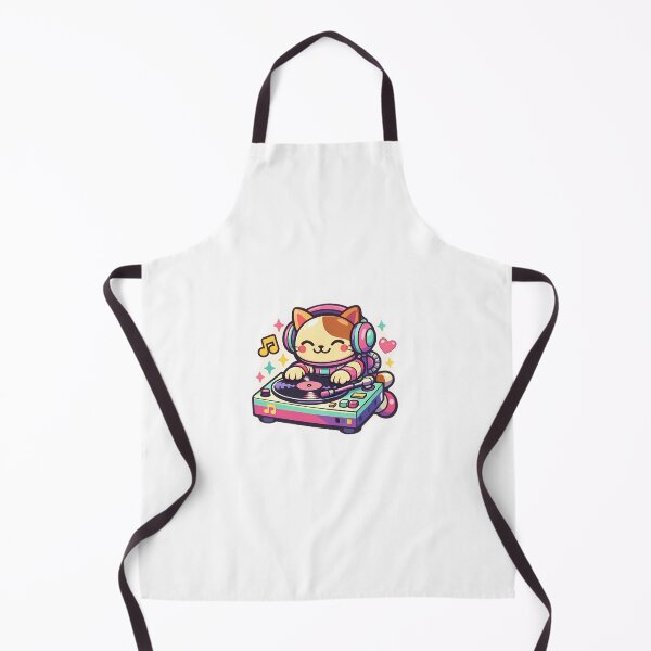 Item preview, Cute Retro Vinyl Record Turntable DJ Cat Sticker designed and sold by MIROUZ2000.