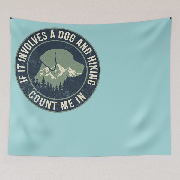 Item preview, Dog Hiking Count Me In Vintage Mountain Trail designed and sold by d247.