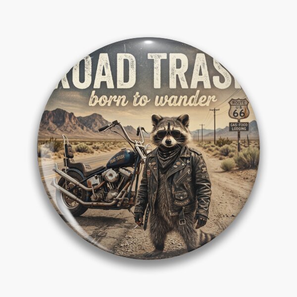Item preview, Road Trash Raccoon | Vintage Biker Outlaw T-Shirt designed and sold by DmaarGroup.