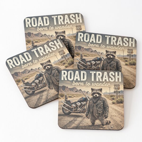Item preview, Road Trash Raccoon | Vintage Biker Outlaw T-Shirt designed and sold by DmaarGroup.