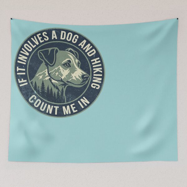 Item preview, Dog Hiking Count Me In Vintage Mountain Adventure designed and sold by d247.