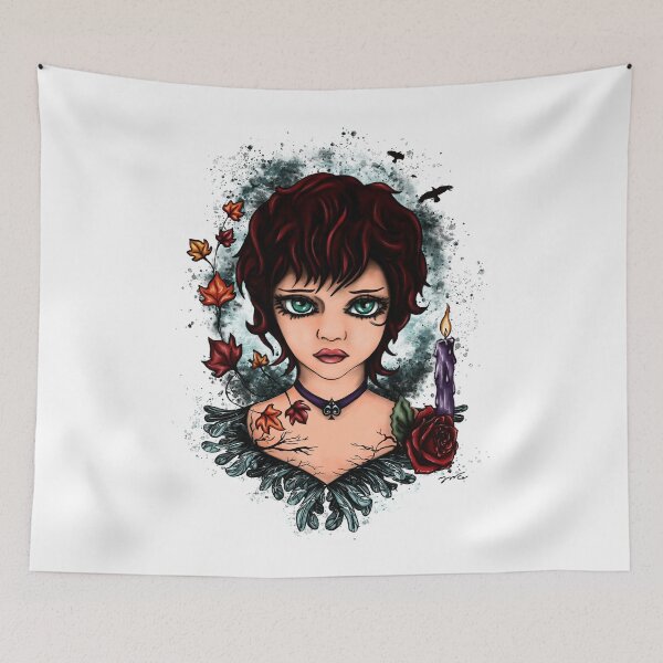 Item preview, Portrait of a young witchy girl, autumn designed and sold by NadiaChevrel.