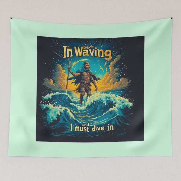 Item preview, Beach is waving and I must dive in designed and sold by Jsw-speedartja.