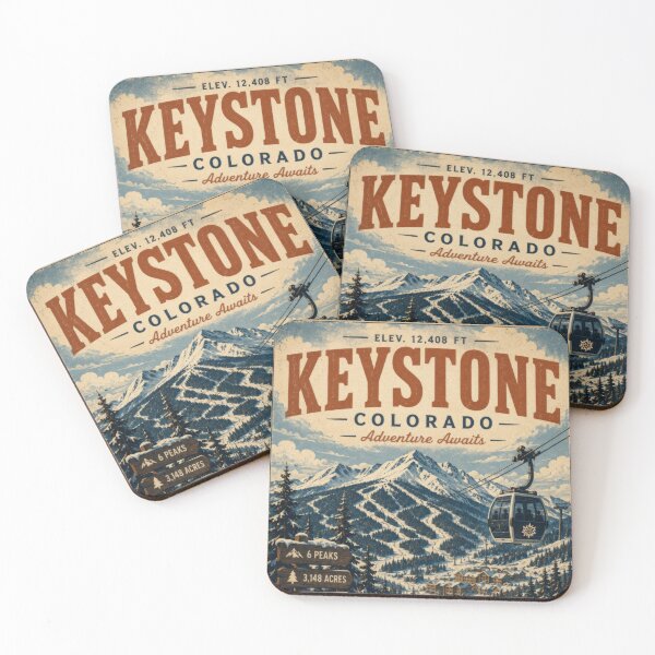 Item preview, Keystone Colorado Ski Country | Alpine Adventure Mountain Illustration designed and sold by CosmicAnomaly.