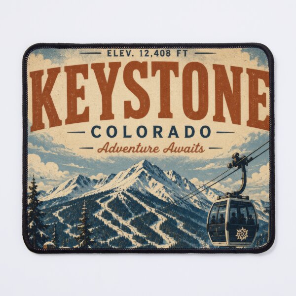 Item preview, Keystone Colorado Ski Country | Alpine Adventure Mountain Illustration designed and sold by CosmicAnomaly.