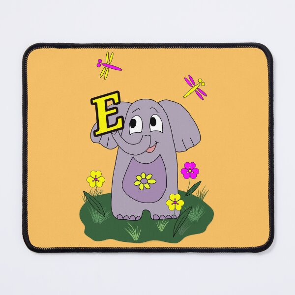 Item preview, Cute Purple Elephant Letter E - Animal Alphabet for Kids Nursery Decor designed and sold by illeN-Art-World.