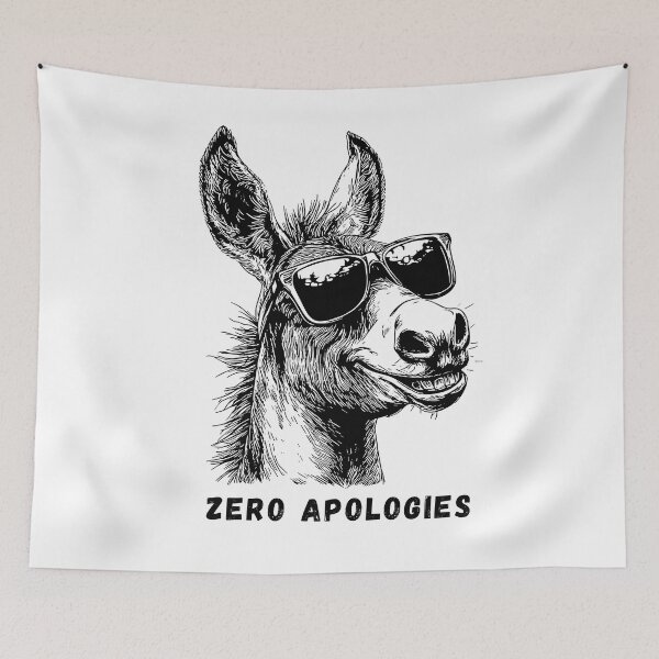 Item preview, Cool Donkey Sunglasses Zero Apologies Confident designed and sold by Gravelpeak Co..