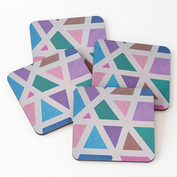 Item preview, Pastel Geometric Triangle Pattern Abstract Art designed and sold by ArtbyAudrey412.