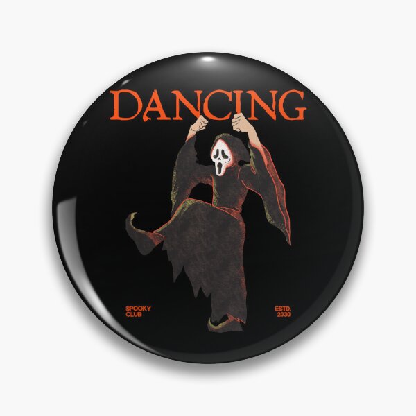 Item preview, Dancing Ghostface - Spooky Club Retro Horror Halloween Art designed and sold by PrimalBeastLab.