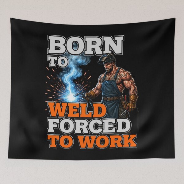 Item preview, Born To Weld Forced To Work T-Shirt | Funny Welder Gift | Proud Welding Design designed and sold by LabCore.