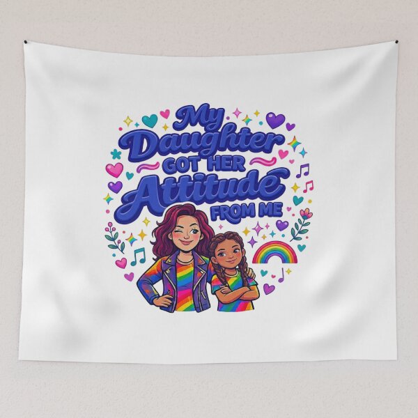 Item preview, My Daughter Got Her Attitude From Me T-Shirt designed and sold by MerchlyMike.