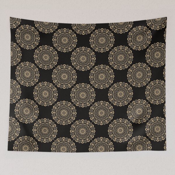 Item preview, Gold Mandala Luxury Pattern | Black Gold Seamless Ornate designed and sold by Dino-Lune.