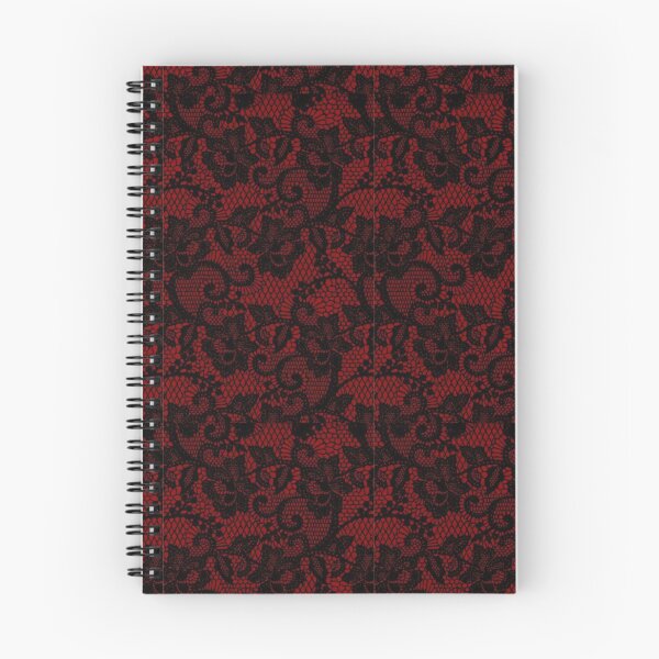 Artikelvorschau, Elegantes Vintage-Spitzenmuster in Schwarz und Rot entworfen und verkauft von Hrndz Store.