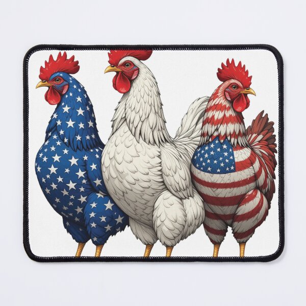 Item preview, Patriotic Roosters American Flag - Funny Country 4th of July designed and sold by VineVibe16Studio.