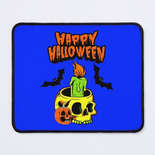 Item preview, Happy Halloween - Skull Candle Holder & Pumpkin Retro Spooky Art designed and sold by PrimalBeastLab.