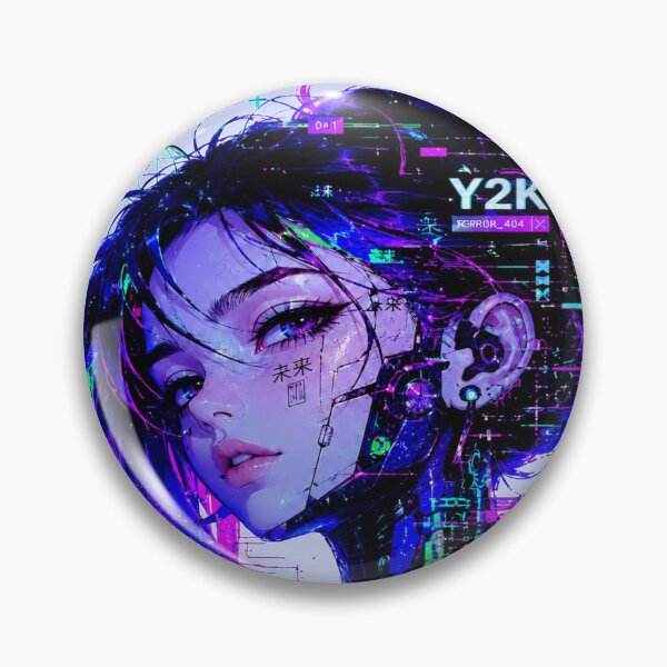 Item preview, Cyber Glitch Girl Sticker | Futuristic Y2K Digital Art | Neon Sci-Fi Character designed and sold by StickersHul.