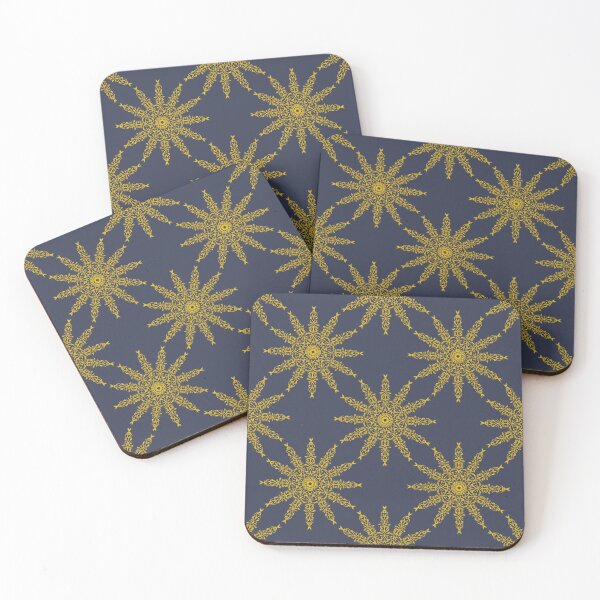 Item preview, Gold Filigree Luxury Pattern | Navy Blue Baroque Seamless designed and sold by Dino-Lune.