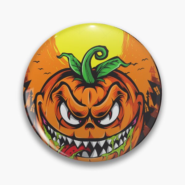 Item preview, Evil Pumpkin Happy Halloween - Scary Jack-O-Lantern with Slime & Haunted House Art designed and sold by PrimalBeastLab.