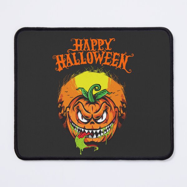 Item preview, Evil Pumpkin Happy Halloween - Scary Jack-O-Lantern with Slime & Haunted House Art designed and sold by PrimalBeastLab.