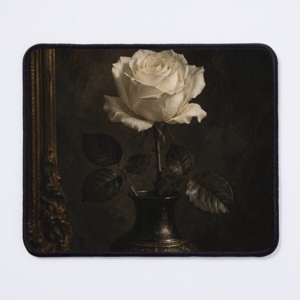 Item preview, White Rose in Vintage Vase designed and sold by VelarisMoon.