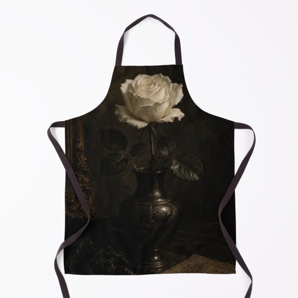 Item preview, White Rose in Vintage Vase designed and sold by VelarisMoon.