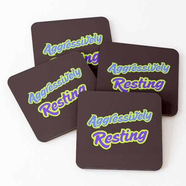 Item preview, Aggressively Resting – Funny Introvert Recovery Quote designed and sold by ArtPer-design.