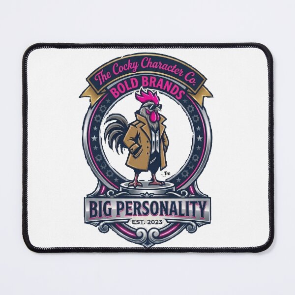 Item preview, The Cocky Character Co. Big Personality Rooster Emblem designed and sold by CockyCharacters.