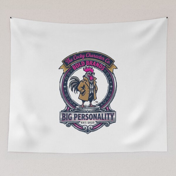 Item preview, The Cocky Character Co. Big Personality Rooster Emblem designed and sold by CockyCharacters.