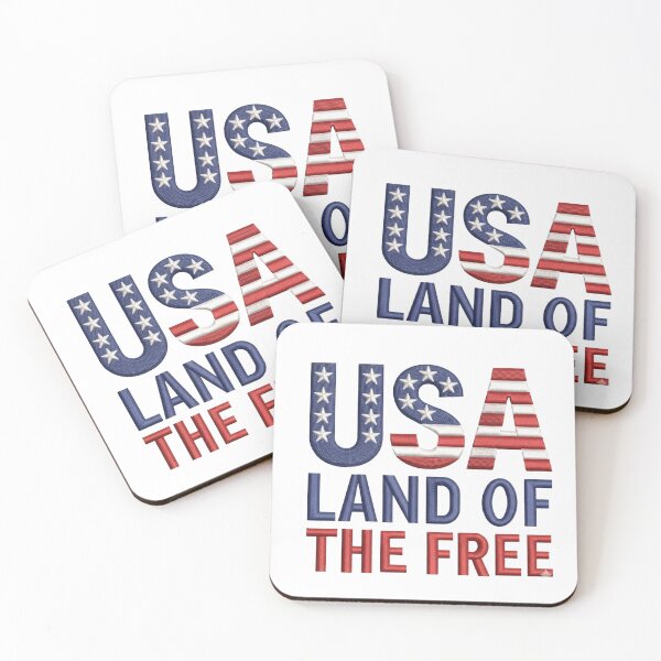 Item preview, USA Land of the Free – Patriotic American Flag Embroidery Design designed and sold by DoodloraStudio.