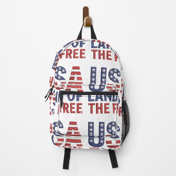 Item preview, USA Land of the Free – Patriotic American Flag Embroidery Design designed and sold by DoodloraStudio.