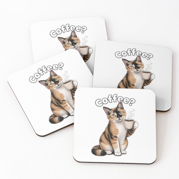 Item preview, Coffee? Funny Calico Cat Lover Design designed and sold by PierniksWorld.