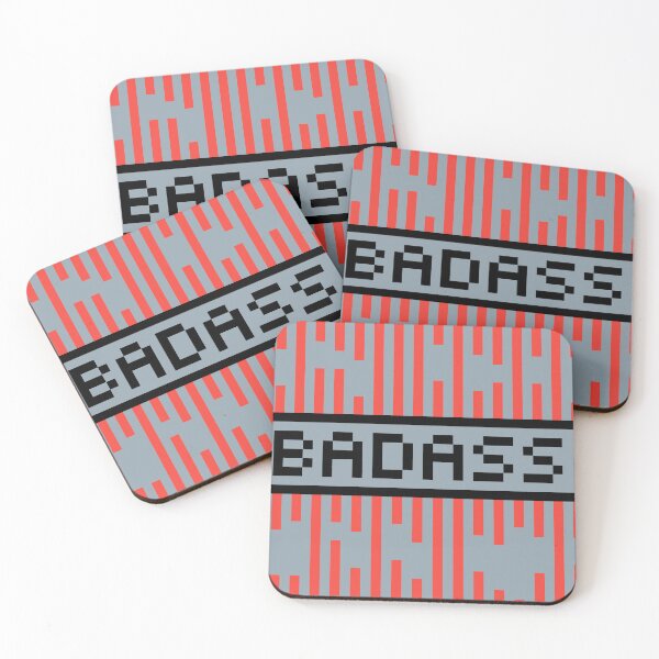 Item preview, BADASS — Pixel Art Word | Retro 8-Bit Two-Tone Typography designed and sold by Mouremandier.