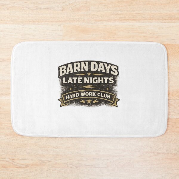 Item preview, Barn Days Late Nights Hard Work Club Vintage Country Aesthetic - Retro Farming and Rural Life Art designed and sold by batoot1.