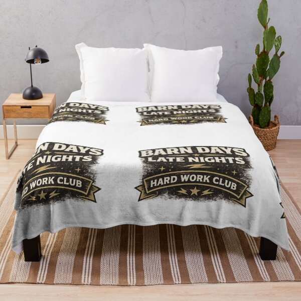 Item preview, Barn Days Late Nights Hard Work Club Vintage Country Aesthetic - Retro Farming and Rural Life Art designed and sold by batoot1.