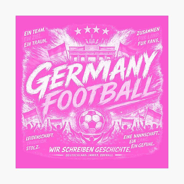 Item preview, Germany Football Pink Typography Design | Modern Soccer Supporter Graphic designed and sold by TKOprintdesigns.