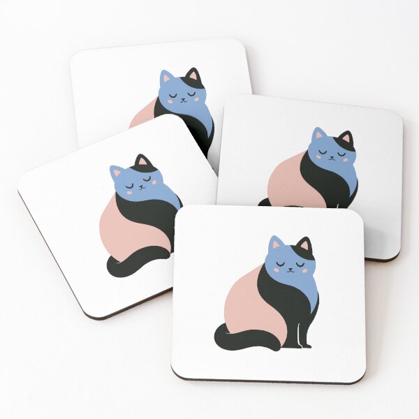 Item preview, Whimsical Pastel Cat Illustration designed and sold by AI-lineDesign.