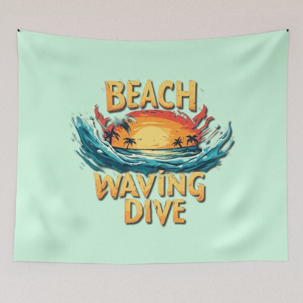 Item preview, Beach is waving and I must dive in designed and sold by Jsw-speedartja.