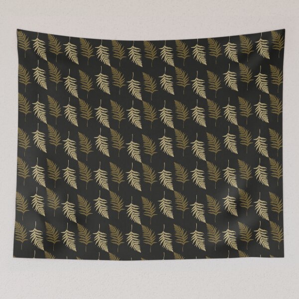 Item preview, Gold Fern Pattern | Black Gold Luxe Seamless Botanical Surface designed and sold by Dino-Lune.