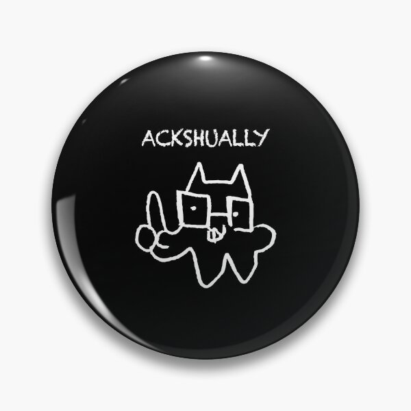 Item preview, Ackshually White Text Funny designed and sold by Rascal Raccoon Apparel.