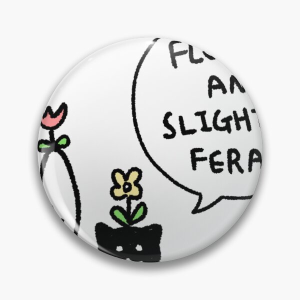 Item preview, Floral and Slightly Feral Cat Illustration – Cute Funny Cat Art with Flowers designed and sold by lazydayz16.