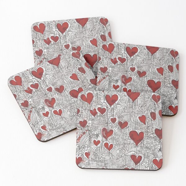 Item preview,  Gothic Symphony – Seamless Dripping Hearts Pattern designed and sold by UmSkelig834.
