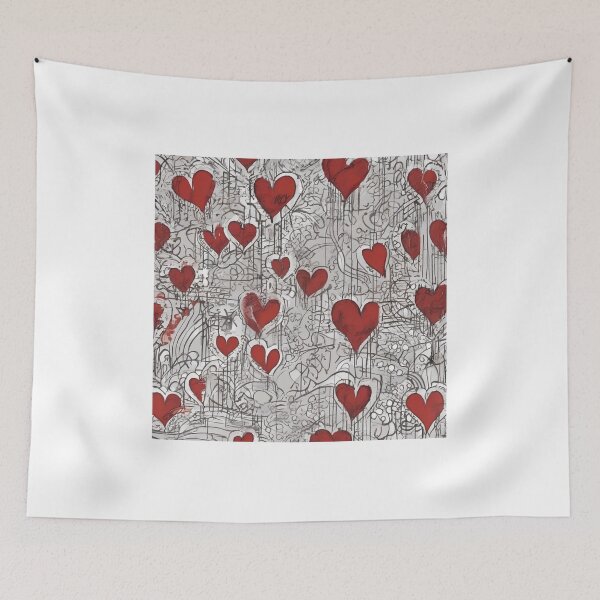Item preview,  Gothic Symphony – Seamless Dripping Hearts Pattern designed and sold by UmSkelig834.