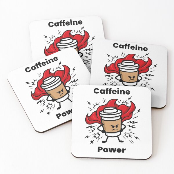 Item preview, Caffeine Power Superhero Coffee Cup - Funny Coffee Lover Design designed and sold by InfiniteOrbit.