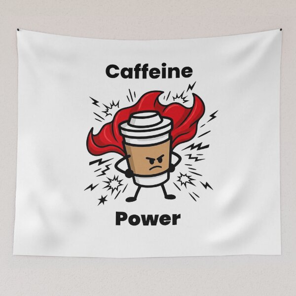 Item preview, Caffeine Power Superhero Coffee Cup - Funny Coffee Lover Design designed and sold by InfiniteOrbit.