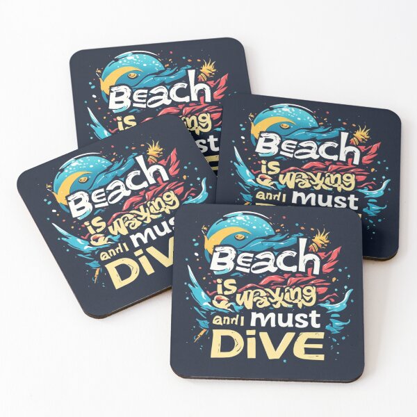 Item preview, Beach is waving and I must dive in designed and sold by Jsw-speedartja.