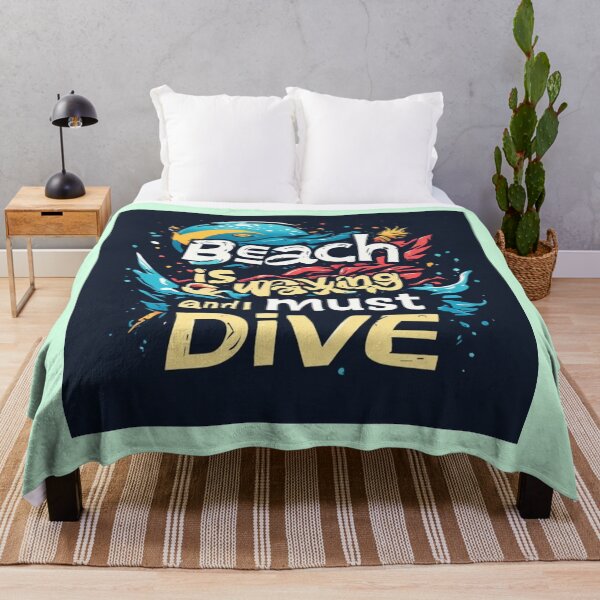 Item preview, Beach is waving and I must dive in designed and sold by Jsw-speedartja.