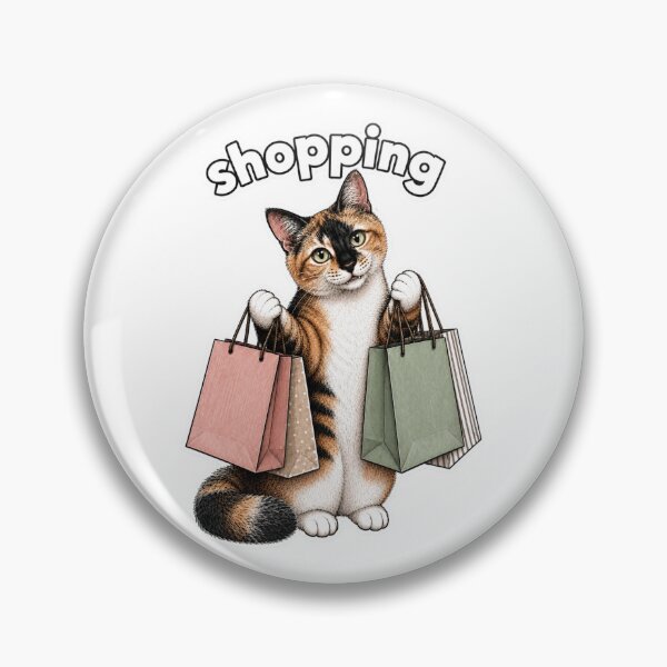 Item preview, Shopping? Cute Calico Cat Shopaholic Design designed and sold by PierniksWorld.