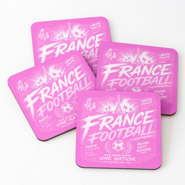 Item preview, France Football Pink Typography Design | Modern National Soccer Artwork designed and sold by TKOprintdesigns.
